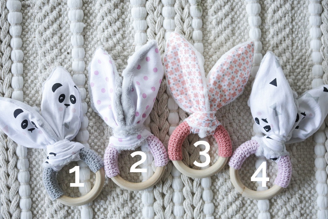 Baby Rattle (wood and Fabrics) - Etsy