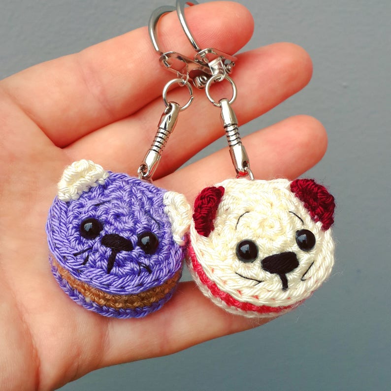 Crochet keychain Handmade keychain kitten keychains cat doll Etsy