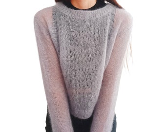 Mohair women sweater, weightless mohair sweater, transparent mohair sweater, wool sweaters