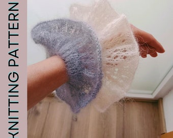 PDF Pattern hair scrunchie, 2 patterns in one download, cute knitted scrunchie, hair accessories