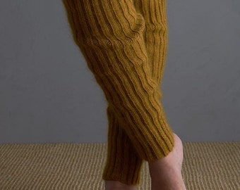 Ribbed legwarmers, knitted long socks, leg warmers