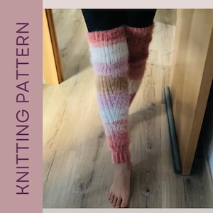 PDF KNITTING PATTERN legwarmers, handknitted ribbed legwarmers, socks, Easy-to-knit, leggins