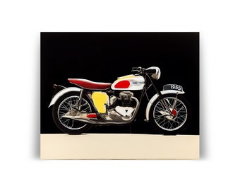 1955 Triumph Motorcycle T110 Frame Poster -- Giclée Archival Fine Art Print, 11x14 16x20 Unframed