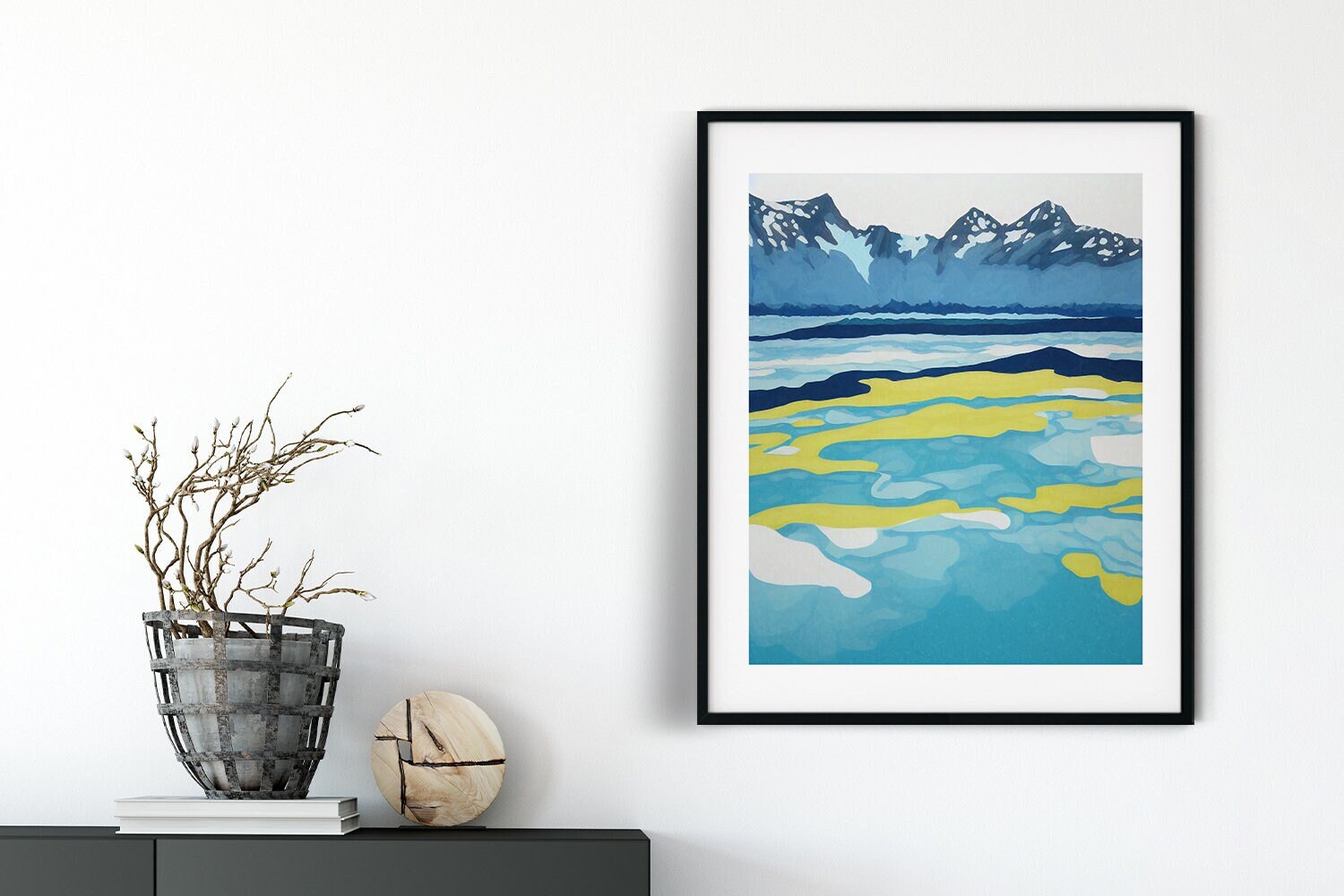 Glacier Landscape Pop Art Poster -- Giclée Archival Fine Art Print ...