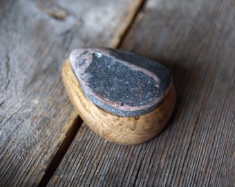 Wood ring box, Wedding ring box, Stone ring box, Natural ring box, unique ring box, Proposal, Engagement, Rustic ring box, Wooden ring box