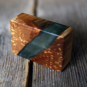 Scatola per anello sottile, Scatola per anello in resina epossidica, Scatola per anello in legno, Scatola per anello di fidanzamento, Scatola per anello di proposta, Scatola per anello segreto, Scatola per anello piccola, Ringschachtel