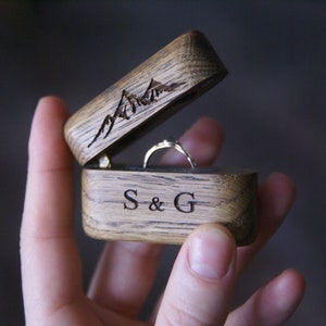 Ring box, Slim ring box, Personalization, Wood ring box, Engagement, Proposal ring box, Unique ring box, Small ring box, Ringschachtel image 7