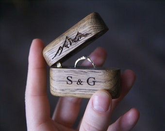 Ring box, Wood ring box, Wedding ring box, Personalized ring box,  Engagement ring box, Proposal ring box, Small ring box, Ringschachtel