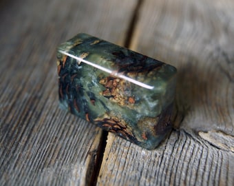 Slim Wood Ring Box: Epoxy Resin & Pine Cone - Engagement Proposal