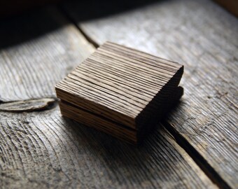 Rustic Oak Wood Ring Box: Handmade Engagement Proposal
