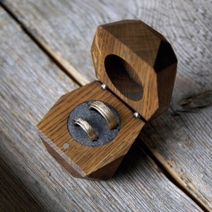 Doppelplatz Ringbox, Ringbox, Ringbox aus Holz, Ringbox aus Holz, Ringbox aus Holz, Ringhalter aus Holz, Rustikaler Ring