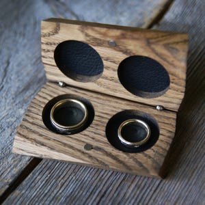 Double spot ring box, Wedding ring box, Ring box, Ring holder, Wood Wedding Ring Box, Ring Bearer Box, Double Ring Box, Ceremony Ring bo