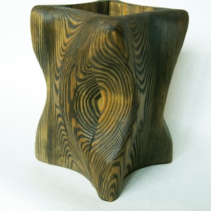 Rustikale Deko Blumentopf, Blumentopf, Holzdekor, Holz Topf, rustikale Blumentopf