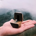 Oak Wood Ring Box: Handmade Wedding Proposal Ring Holder product logo
