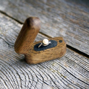 Proposal ring box, Slim ring box, Personalization, Wood ring box, Unique ring box, Small ring box, Ringschachtel, Wooden ring box