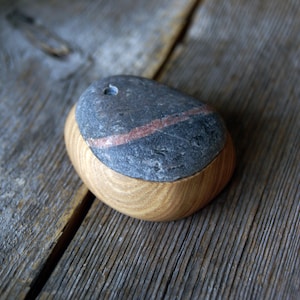 Elm Wood & Baltic Stone Ring Box: Unique Engagement Proposal