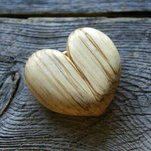 Handmade Heart Ring Box: Rustic Birch Wood Engagement Ring Holder