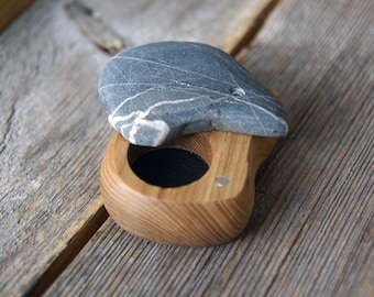 Wood ring box, Wooden ring box, Stone ring box, Rustic ring box, Proposal ring box, Engagement ring box, Unique ring box, Natural ring box