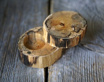 Wood ring box, Rustic ring box, Natural ring box, Wooden ring box, Wedding ring box, Engagement box, Proposal ring box