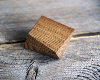 Handmade Oak Wood Ring Box: Rustic Engagement Proposal, Personalized ring box