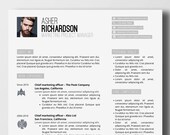 Classic resume with little photo and logos (word)