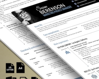 Currículum profesional - 2 páginas (word). Con un banner impactante