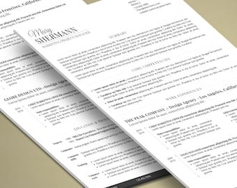 Minimalist Resume 2 Pages word 