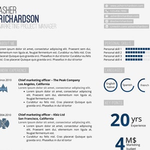 Minimalist and graphic resume  (word)