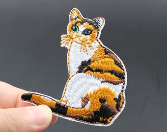 Cat Iron On Patch Embroidered patch 5.8x7.2cm - PH104