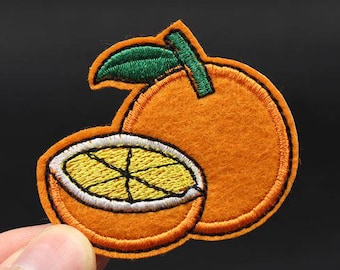 Orange Iron On Patch Embroidered Patch 5.5x4.6cm - PH552