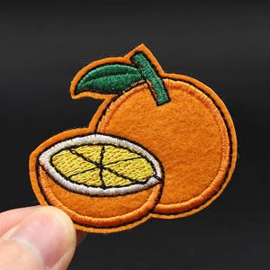 Orange Iron On Patch Embroidered Patch 5.5x4.6cm - PH552