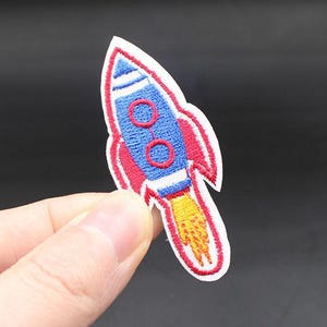 Rocket Iron On Patch Embroidered patch 2.7x6.5cm - PH510