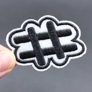 Hashtag # Iron On Patch Embroidered patch 5.7x4cm - PH386