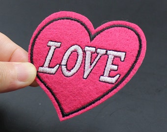 Love Heart Iron On Patch Embroidered patch 6.6x6.6cm - PH250