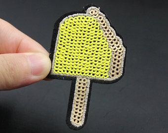 Icepop Iron On Sequin Patch Embroidered patch 4x6.3cm - PH302