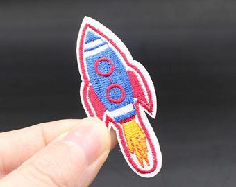 Rocket Iron On Patch Embroidered patch 2.7x6.5cm - PH510