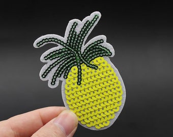 Pineapple Iron On Sequin Patch Embroidered patch 6x8cm - PH610