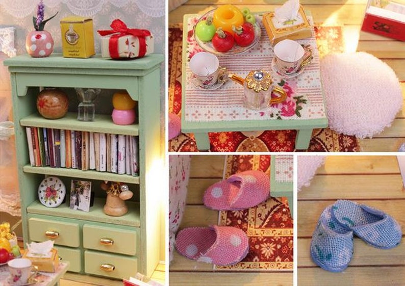 Relaxed Time Living Room Dollhouse DIY Kit Miniature Etsy