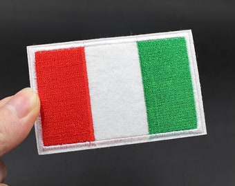 Italie Flag Iron On Patch Brodé patch 8.5x5.6cm - PH479