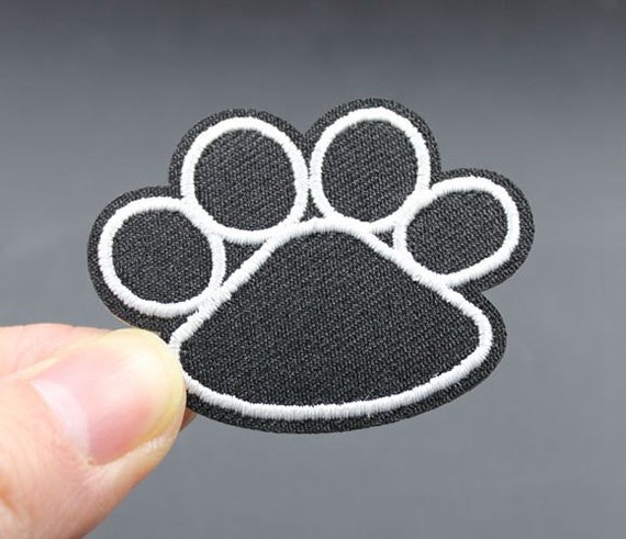 Dog Paw Iron On Patch Embroidered patch 5.3x4cm PH398 | Etsy