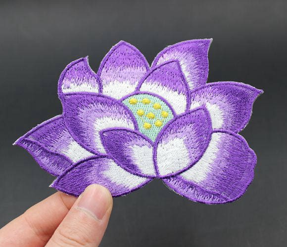 Lotus Flower Patch - Iron-On or Hook & Loop