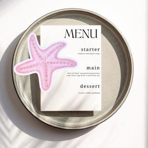 Custom, Personalised, Sea, Shells, Beach, Wedding Place Cards, Party Place Cards, Event Place Cards