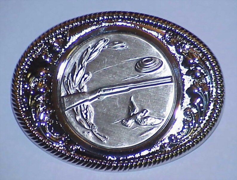 Trap Shoot, Skeet Shoot and Sporting Clays Shooting Belt Buckles. .999 Silver Plate Etsy
