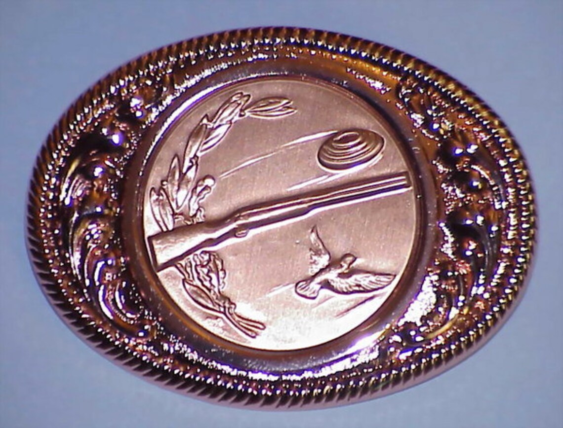 Trap Shoot, Skeet Shoot et Sporting Clays Shooting Belt Buckles .999