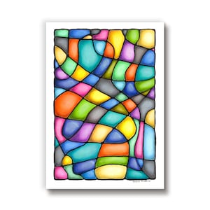 Abstract Nonsense 2/ Drawing on Paper / 8x11 / Original Wall Art / Not a Print
