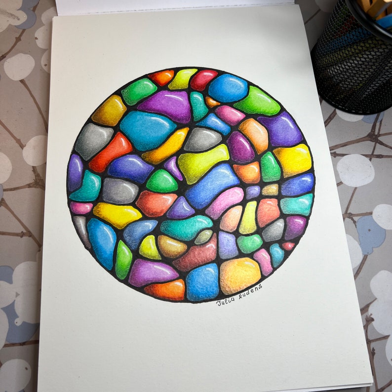 Abstract Nonsense / Drawing on Paper / 8x11 / Original Wall Art Etsy