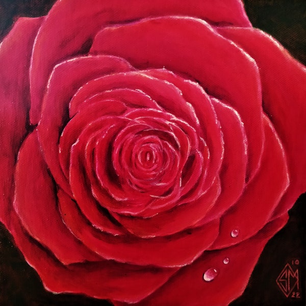 Rose - Peinture originale