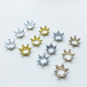 50pcs Crown Charms , Crown Pendants ,Large Hoe Crown ,Crown Beads ,Beading Jewelry Finding