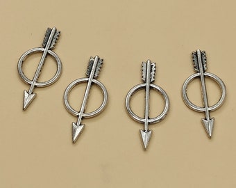 50pcs Antique Silver Arrow Charms, Arrow Pendentifs Perlage Bijoux Trouver