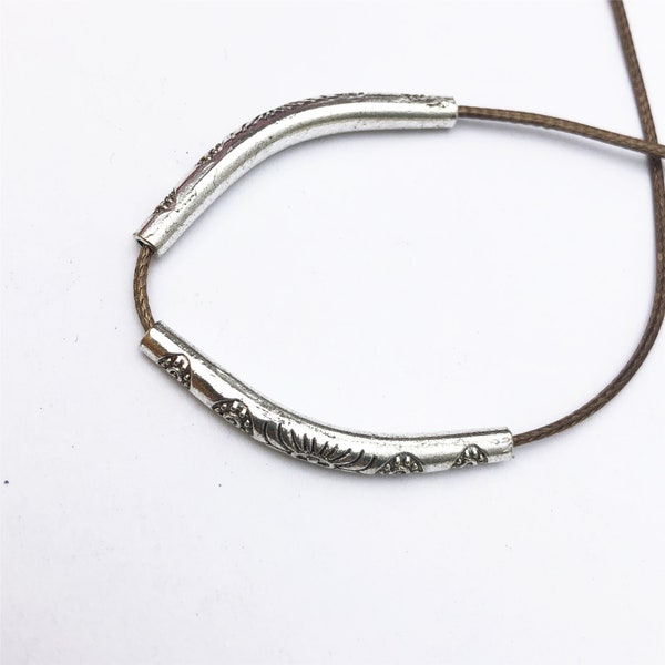 Curved Tube Bracelet Etsy